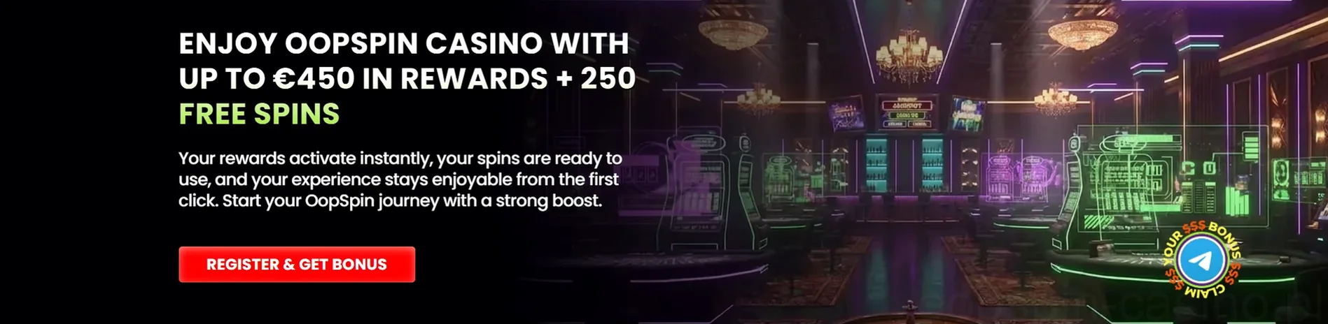 Oopspin Casino bonus powitalny